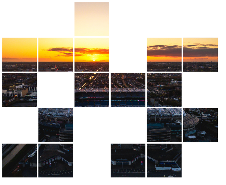 Croke Park mosaic at sunset